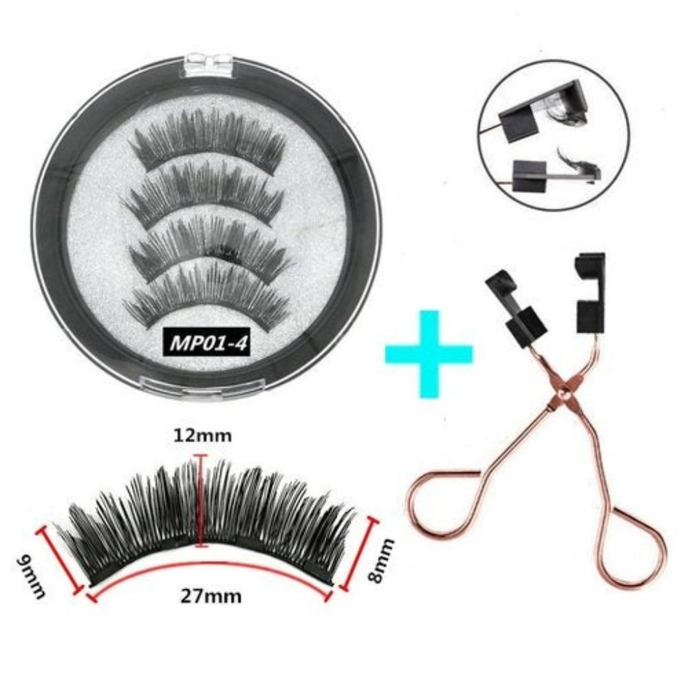 3D magnetic eyelashes With 3/4 Magnets handmade makeup Mink eyelashes ex…
